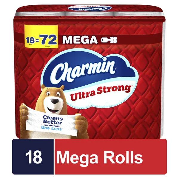 Charmin Ultra Strong Toilet Paper 18 Mega Rolls image 2