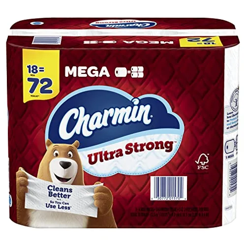Charmin Ultra Strong Toilet Paper 18 Mega Rolls image 3