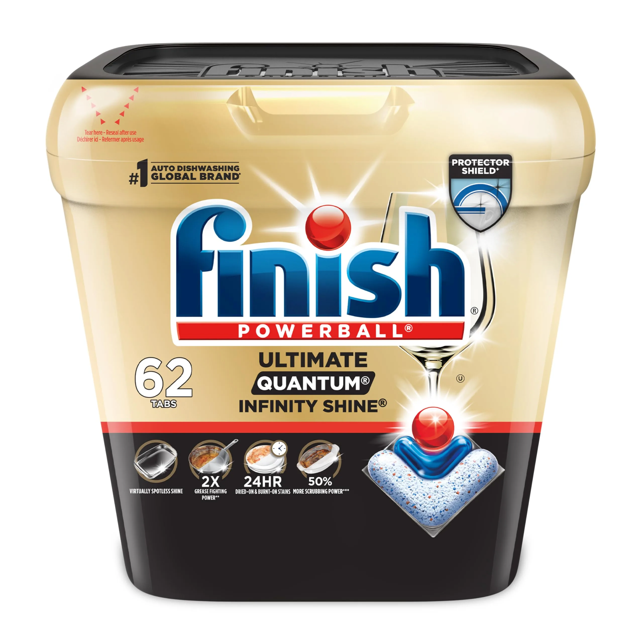 Finish Quantum Infinity Shine Dishwasher Detergent Pods 64ct