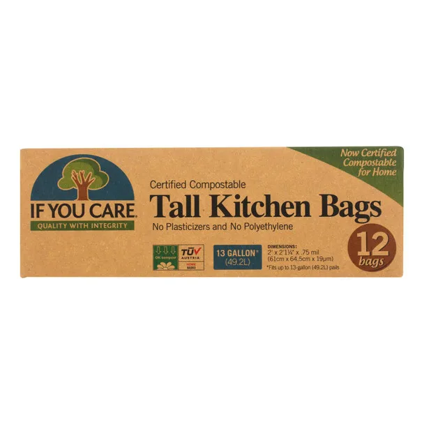 If You Care Certified Compostable Trash Bags 13gal 12ct