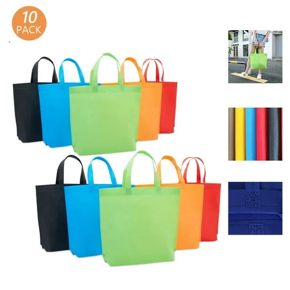 Mainstays 4-Can Reusable Grocery Tote Bags 5-Pack