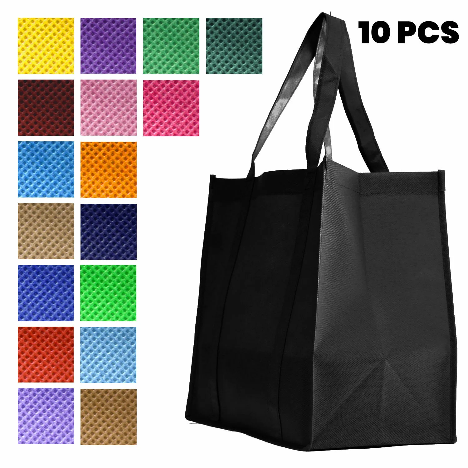 Mainstays 4-Can Reusable Grocery Tote Bags 5-Pack image 3