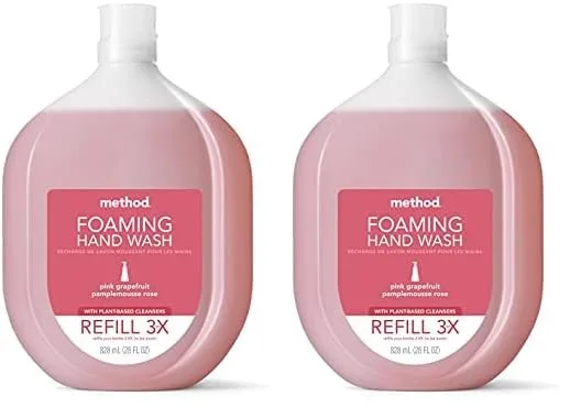 Method Foaming Hand Soap Refill Pink Grapefruit 28oz 2-Pack image 2