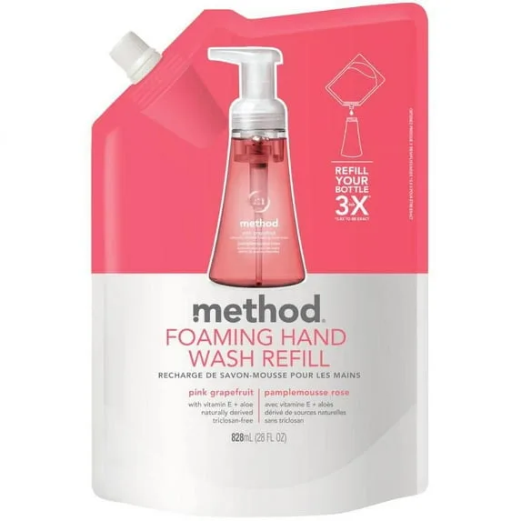 Method Foaming Hand Soap Refill Pink Grapefruit 28oz 2-Pack image 3