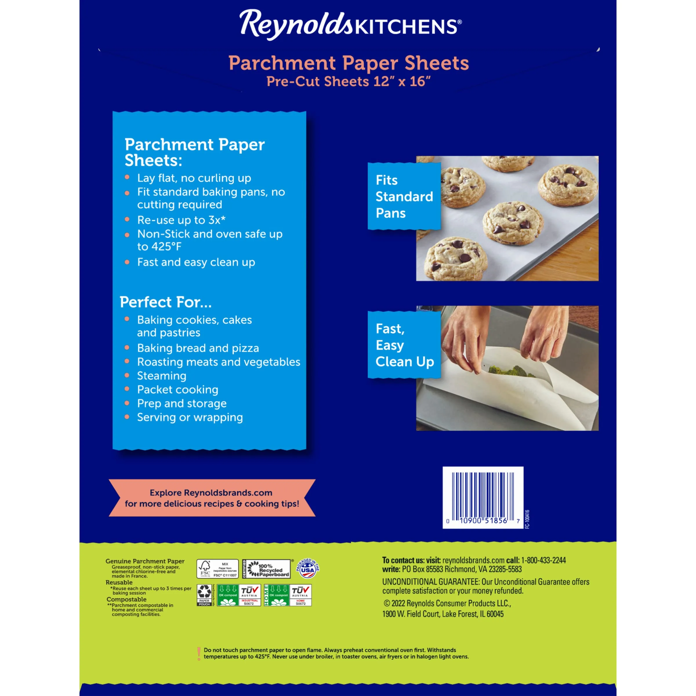 Reynolds Kitchens Pop-Up Parchment Paper Sheets 100ct image 2