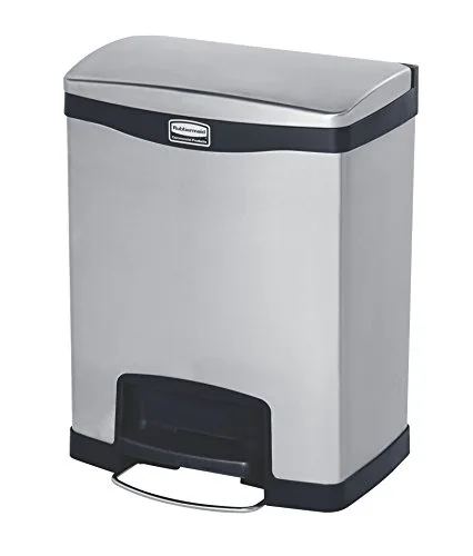 Rubbermaid Commercial Products Step-On Trash Can 6gal Steel image 2