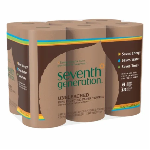 Seventh Generation Unbleached Paper Towels 6 Triple Rolls image 3