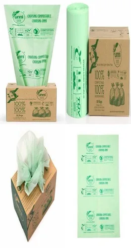 Unni ASTM D6400 Compostable Trash Bags 13gal 100ct image 2
