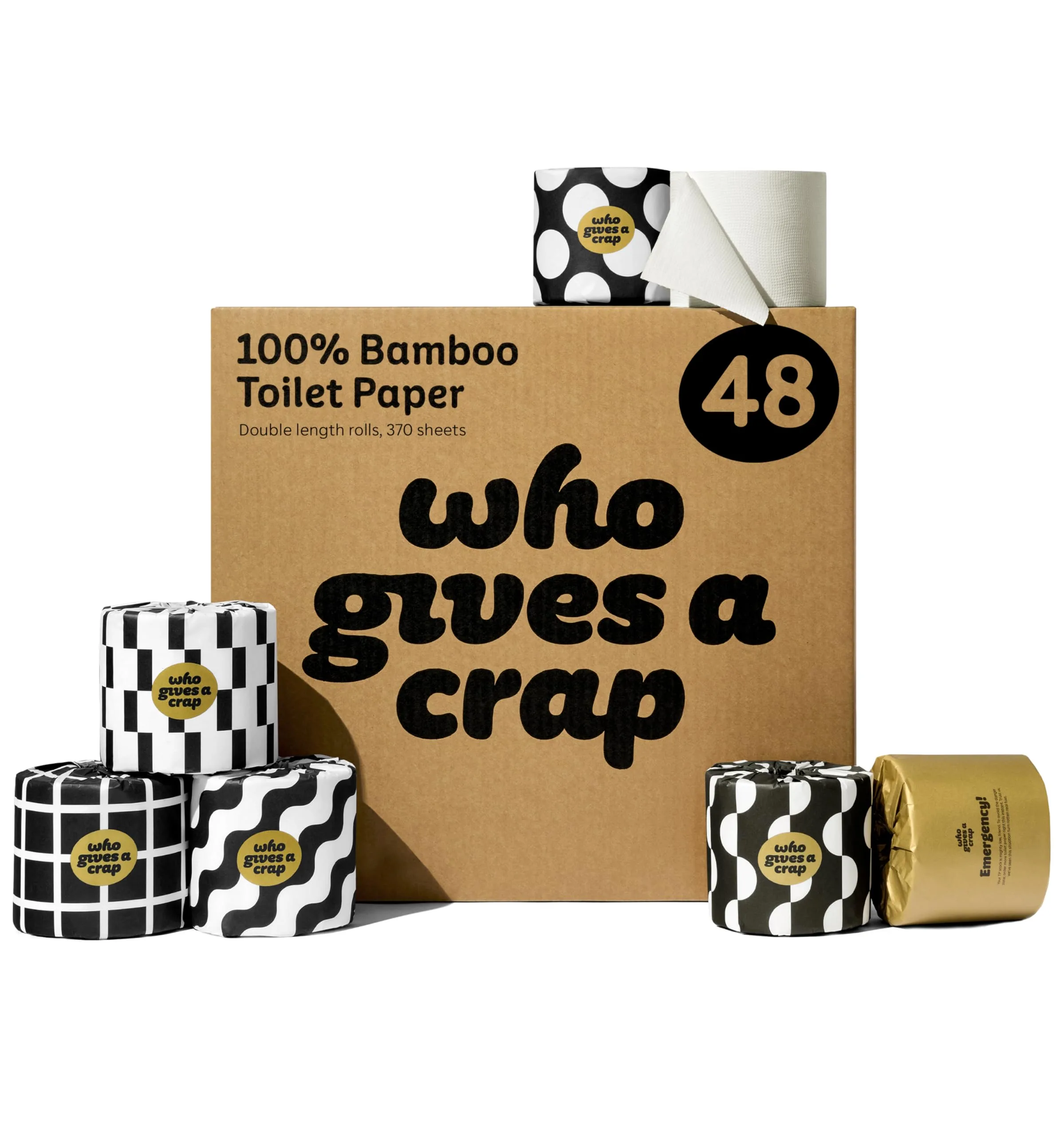 Who Gives A Crap Premium Toilet Paper 48-Pack Bamboo