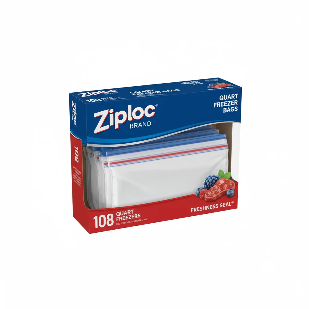 Ziploc Quart Freezer Bags 108ct